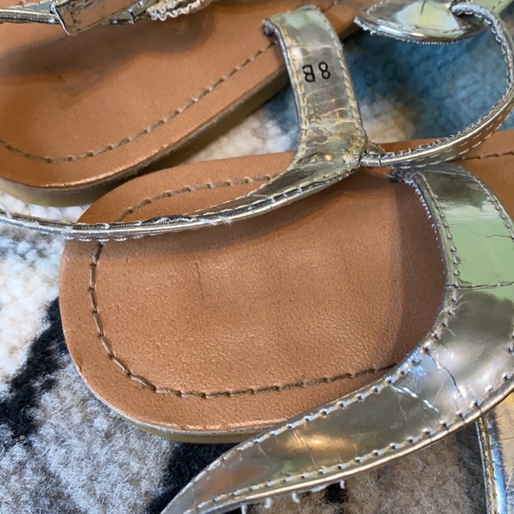 LOFT Silver Jewel Flat Sandals - Picture 2 of 3